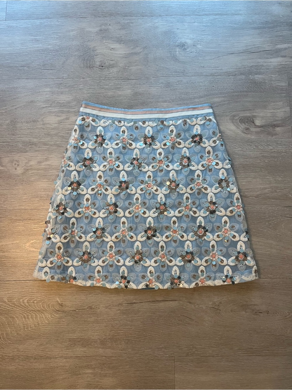Maeve NWT persephone beaded mini skirt